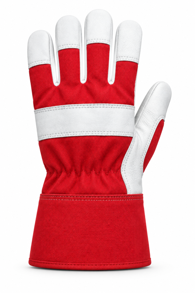 NORD SAFE FG 704 – Red Safety Cuff Leather Glove